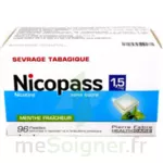 Nicopass 1,5 Mg Pastille Sans Sucre Menthe Fraîcheur Plq/96 à Clamart